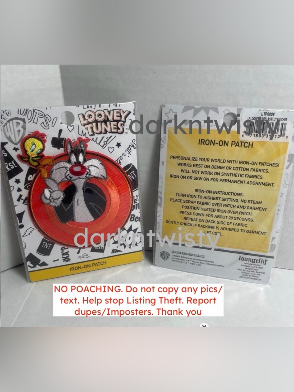 PATCH 5/$40 BUNDLE LOUNGEFLY LOONEY TUNES Sylvester and Tweety COULD BE FREE